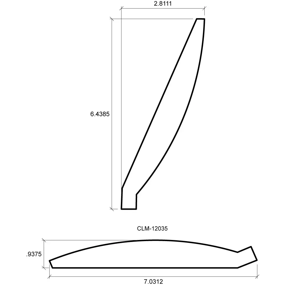 A drawing of a surfboard with measurements.