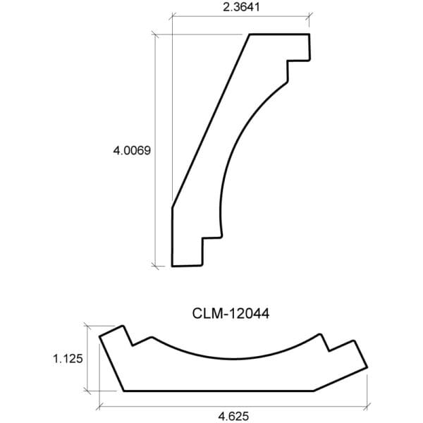 A drawing of the side of a door.