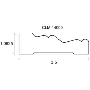 A drawing of the length of a wall.