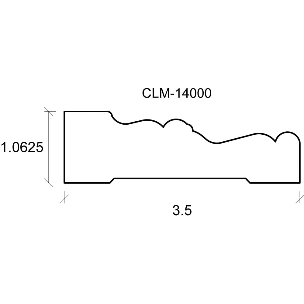 A drawing of the length of a wall.