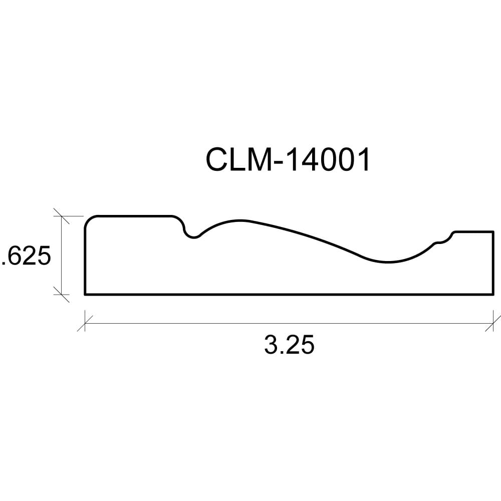 A drawing of the side of a wall with clm-1 4 0 0 1.