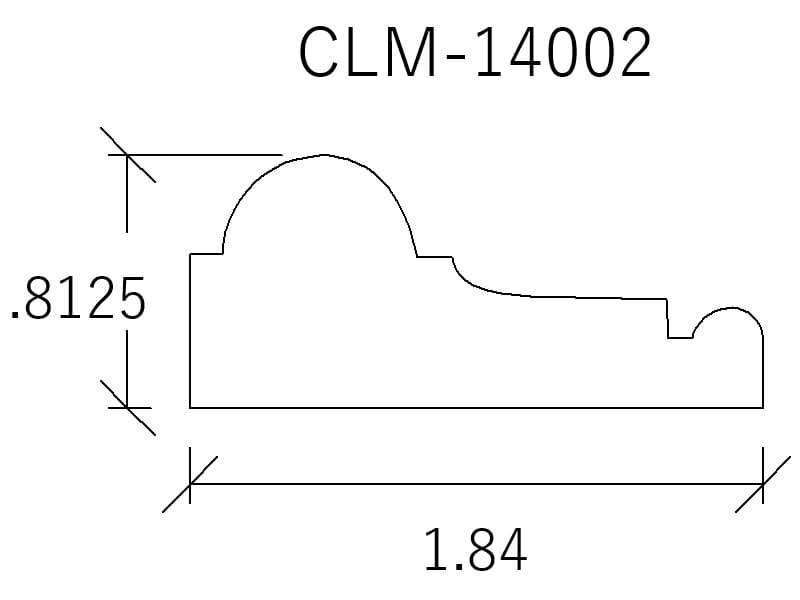 CLM-14002 molding profile diagram.