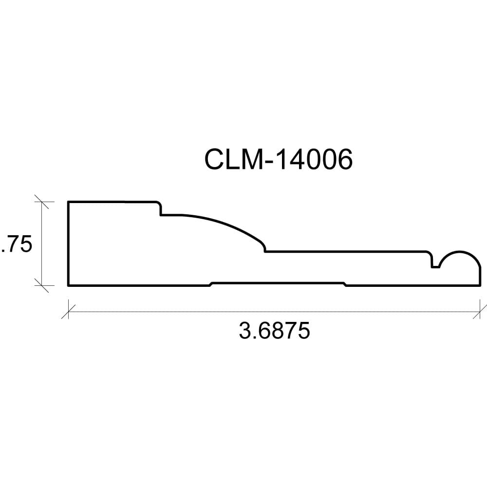 A drawing of the length and width of clm-1 4 0 0 6