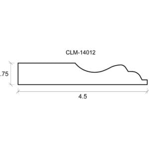 A drawing of the length of a piece of wood.