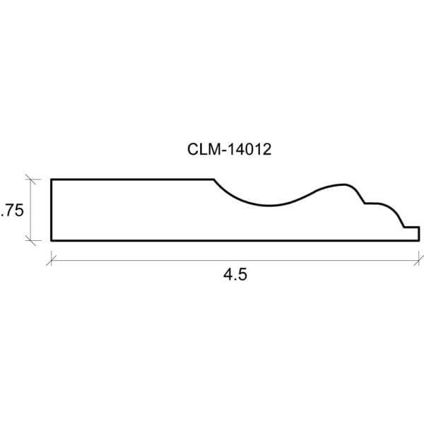 A drawing of the length of a piece of wood.