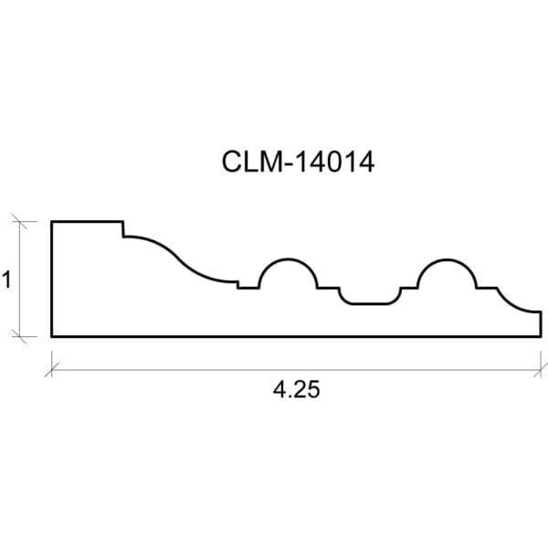 A drawing of the length of a wall.