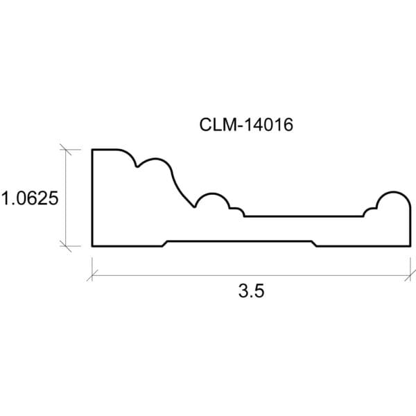 A drawing of the length of a wall.