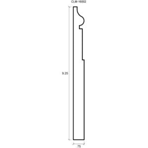 A drawing of the length and width of a wooden pole.