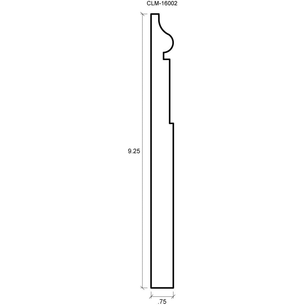 A drawing of the length and width of a wooden pole.