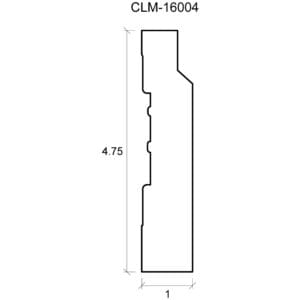 A drawing of the side of a door.