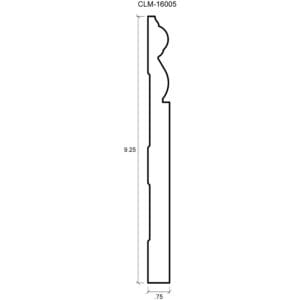 A drawing of the length and width of a piece of wood.