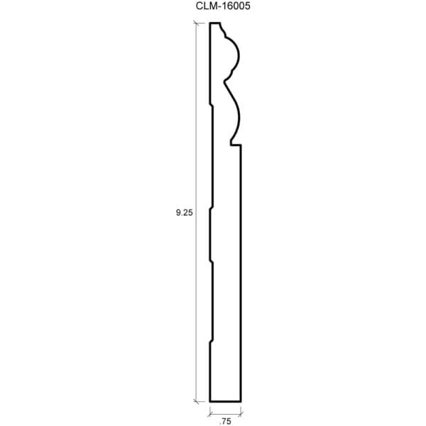 A drawing of the length and width of a piece of wood.