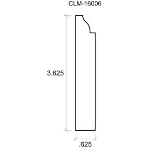 A drawing of the side of a door.