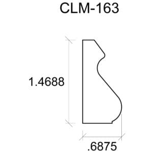 A drawing of the side view of a piece of wood.