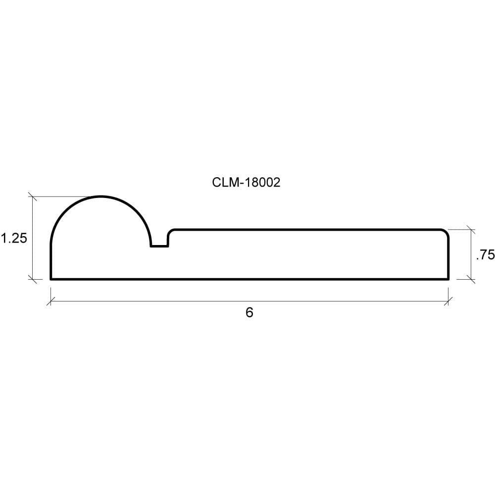 A drawing of the side of a shelf.