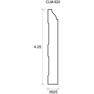 A drawing of the length and width of a piece of wood.