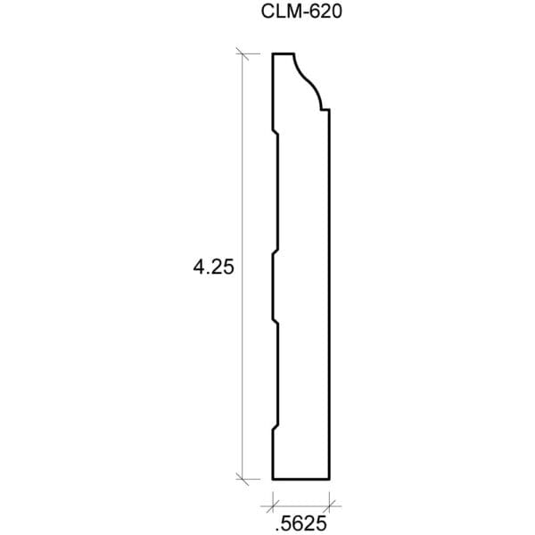 A drawing of the length and width of a piece of wood.