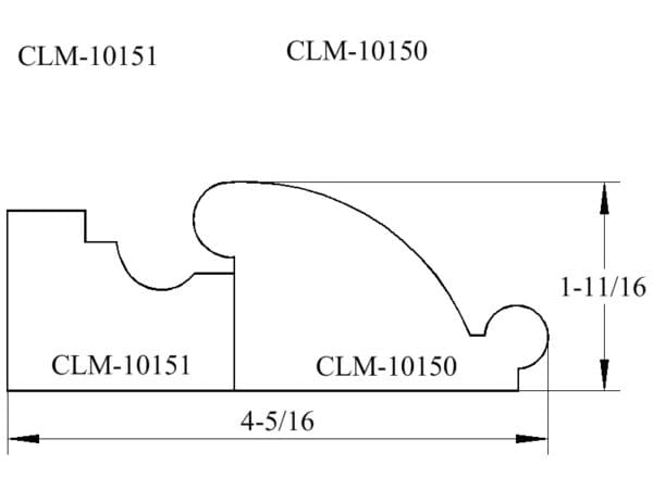 A drawing of the length and width of a wall.