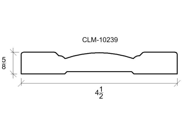 Line drawing of molding profile CLM-10239.