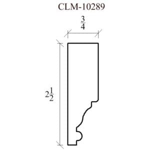 Line drawing of a molding profile.