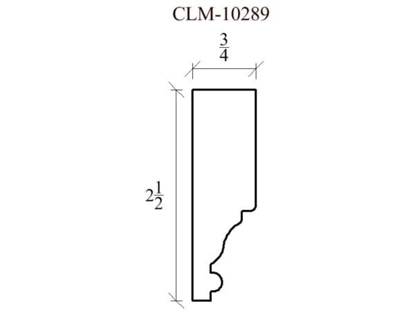 Line drawing of a molding profile.