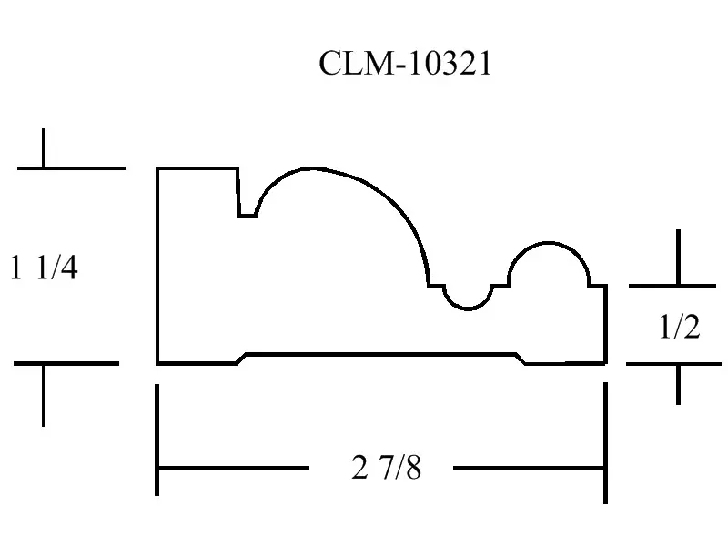 A drawing of the side of a building with clm-1 0 3 2 1.