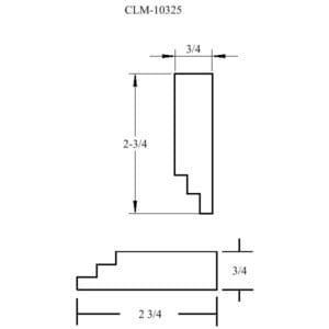 A drawing of the side view and length of a stair case.