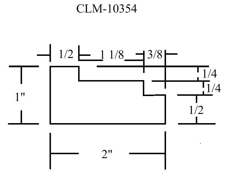 A drawing of the length and width of a staircase.