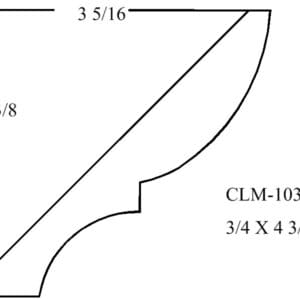 A drawing of the length and width of a leaf.