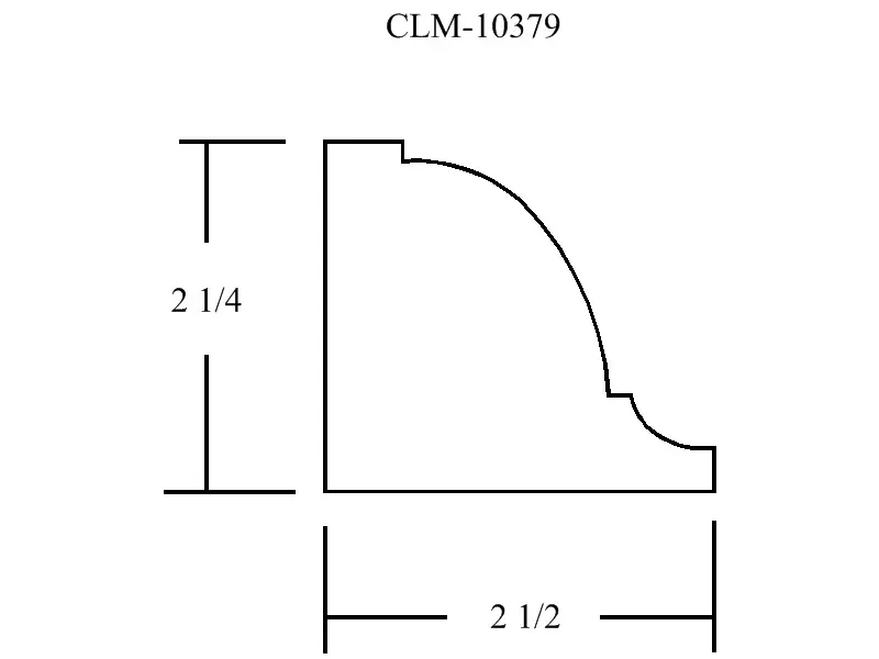 A drawing of the side of a corner shelf.