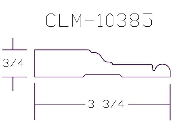 CLM-10385 crown molding profile.