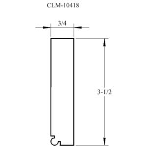 A drawing of the side of a door.