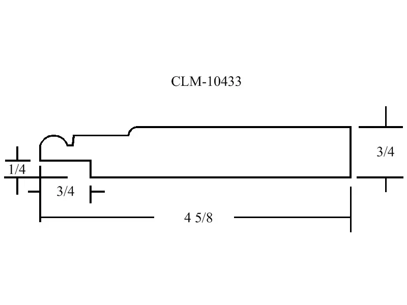 A drawing of the length and width of a piece of wood.