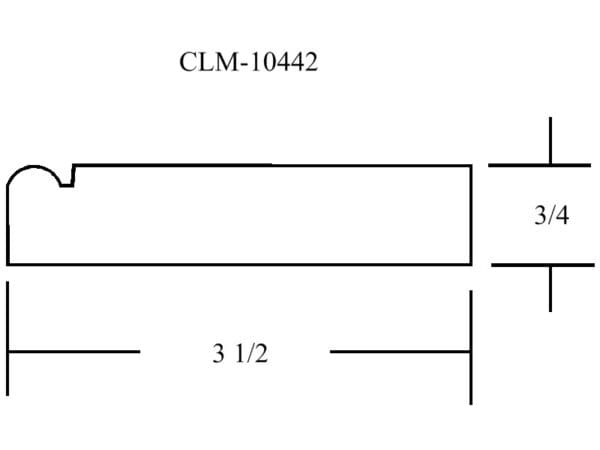 A drawing of the side of a box.