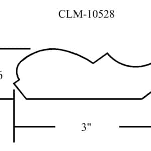 A drawing of the length and width of a wall.