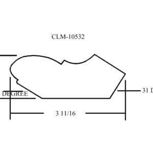 A drawing of the side of a boat.