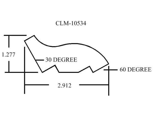 A drawing of the side of a boat.