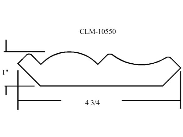 A line drawing of the length and width of a wall.