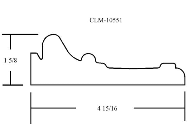 A line drawing of the length and width of a wall.