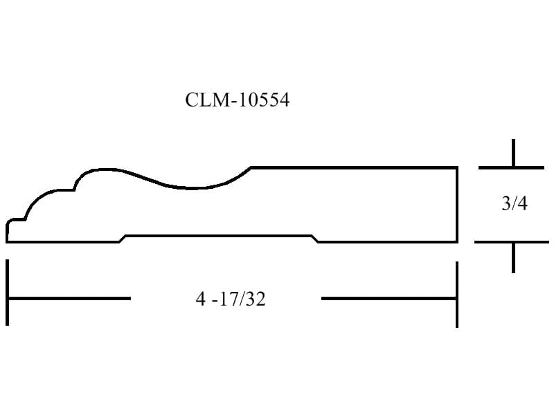 A drawing of the length and width of a wall.