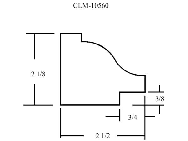 A drawing of the dimensions of a corner.