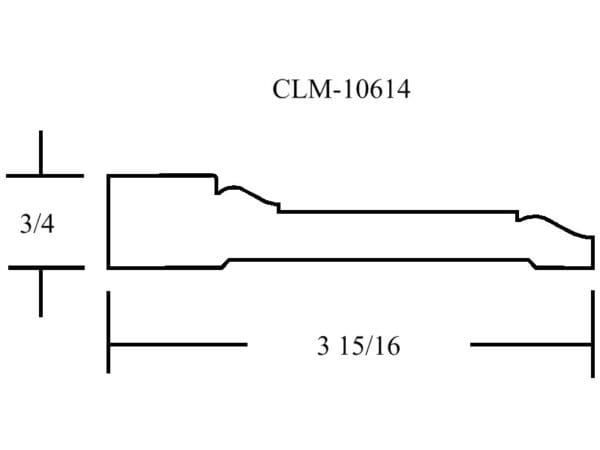 A drawing of the side of a building with clm-1 0 6 1 4.