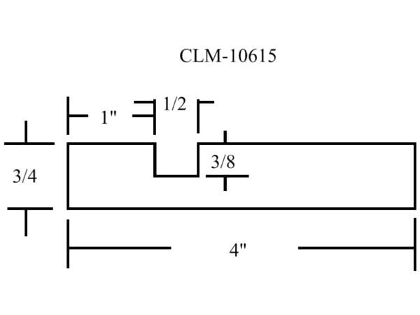 A drawing of the length and width of a wall.