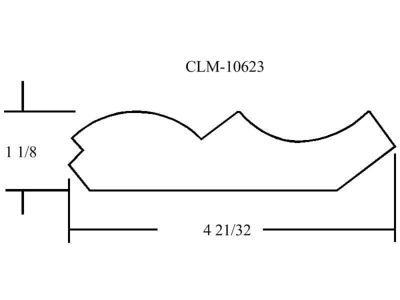 A drawing of the side of a wall with a line drawing of a curve.