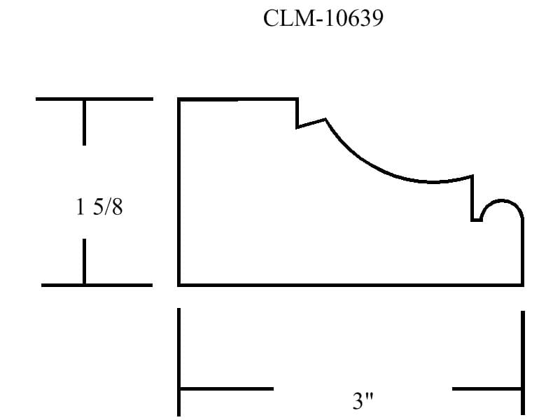 A drawing of the front and side of a building.