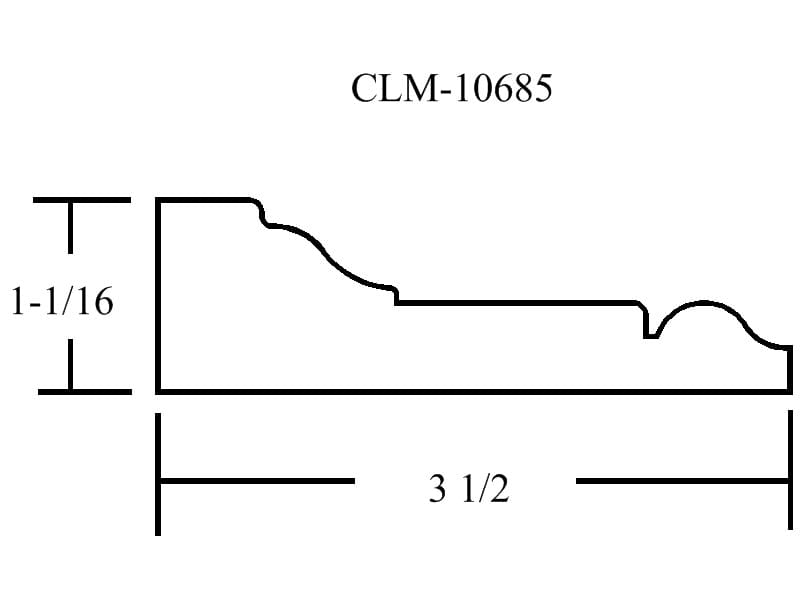 A drawing of the side of a wall with a line drawing of a shelf.