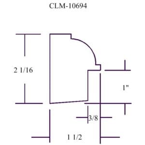 A drawing of the dimensions of clm-1 0 6 9 4