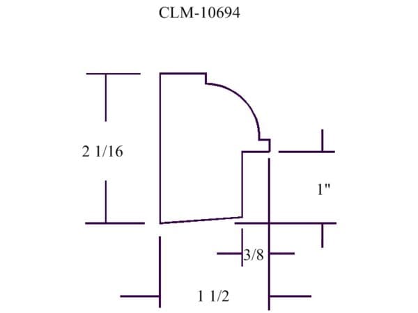 A drawing of the dimensions of clm-1 0 6 9 4