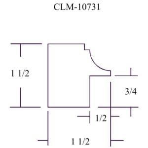 A drawing of the dimensions for a corner.