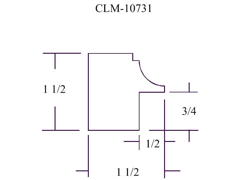 A drawing of the dimensions for a corner.